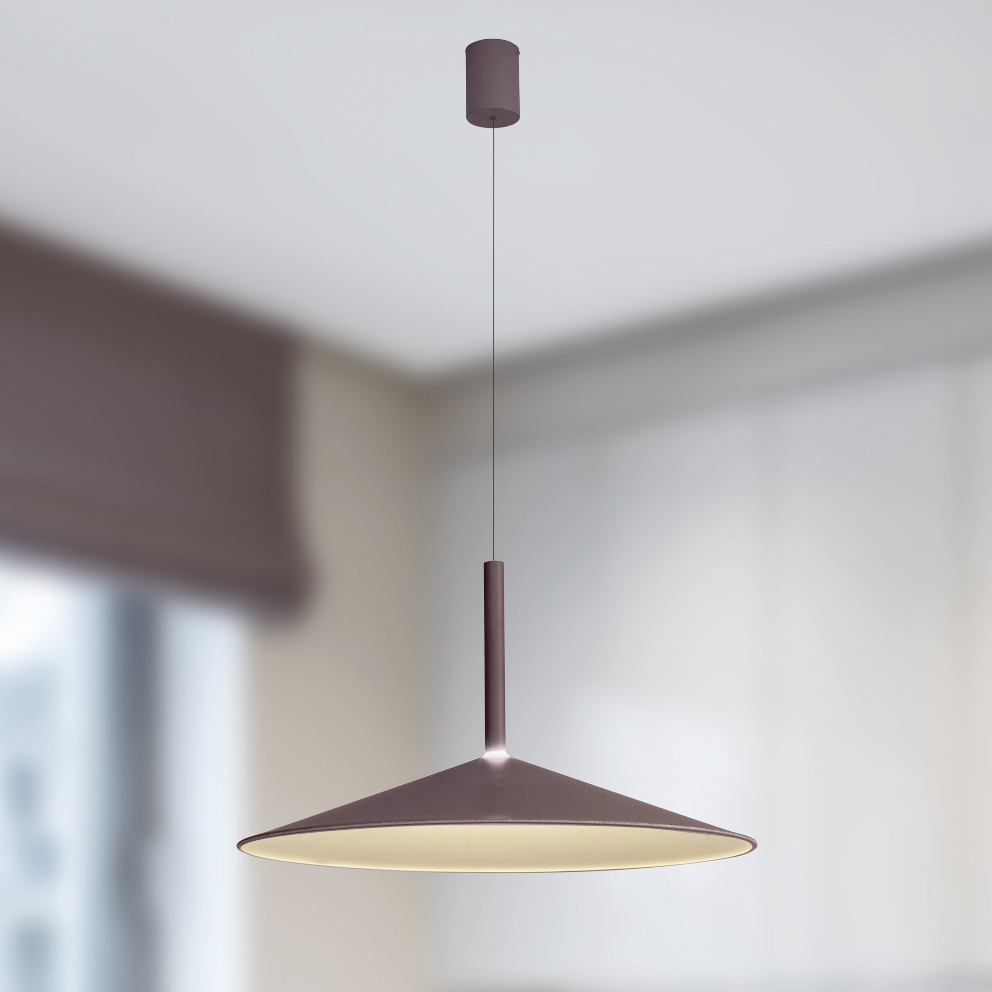 M7892 Calice 48cm Rise And Fall LED Pendant Coffee/White