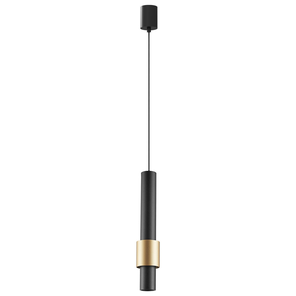M8565 Clifton 1 Light LED Recessed Pendant Black/Gold