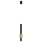 M8565 Clifton 1 Light LED Recessed Pendant Black/Gold