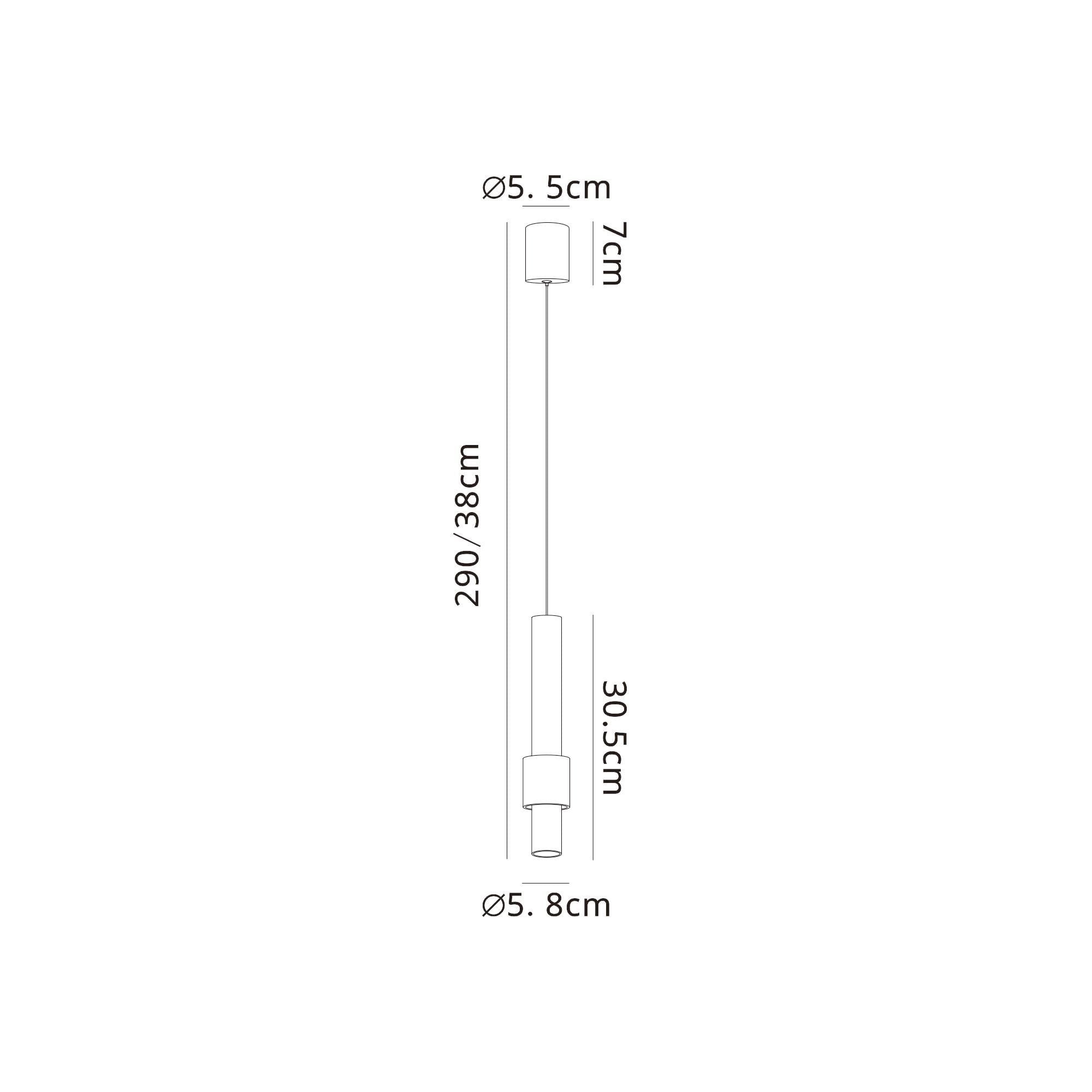 M8565 Clifton 1 Light LED Recessed Pendant Black/Gold