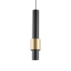 M8565 Clifton 1 Light LED Recessed Pendant Black/Gold