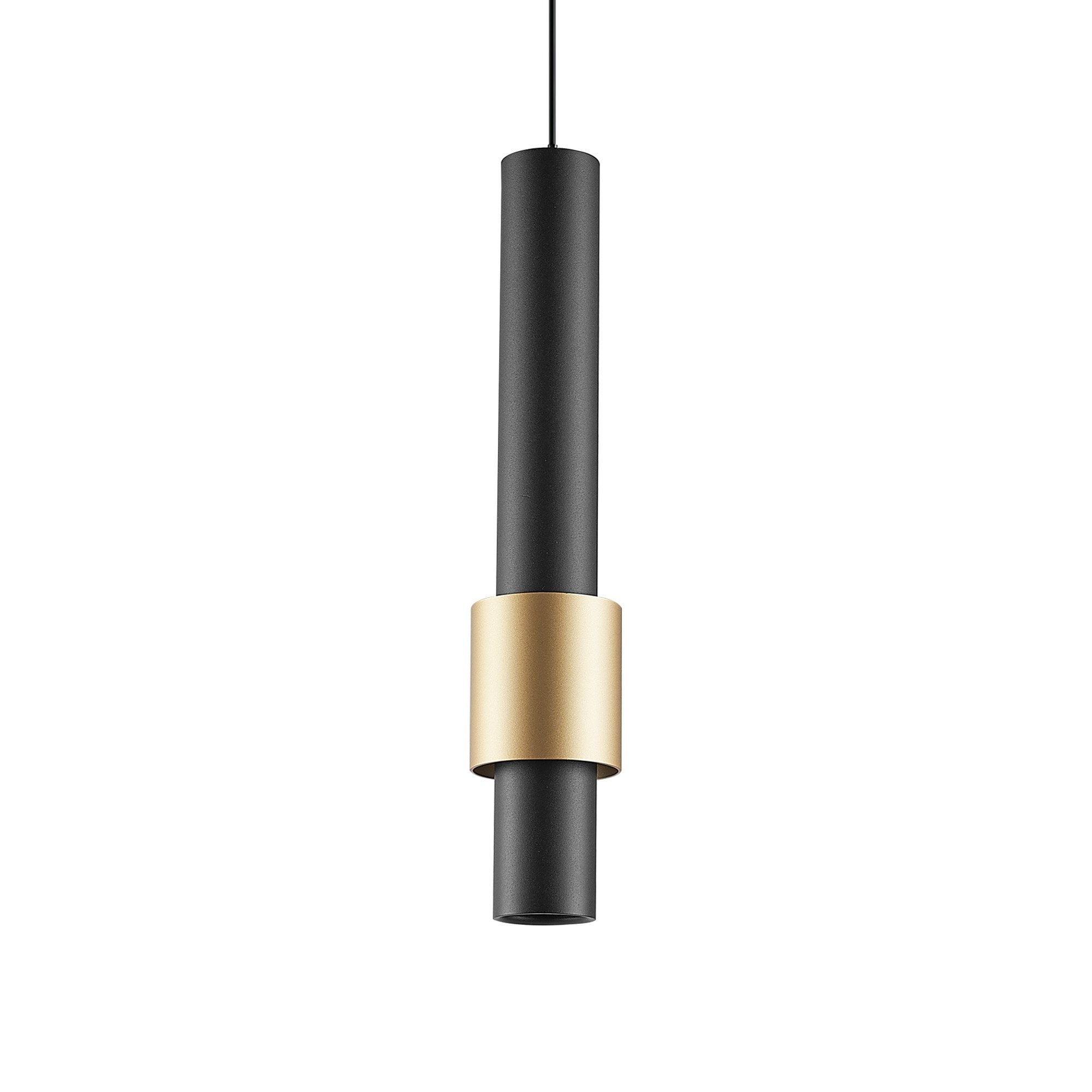 M8565 Clifton 1 Light LED Recessed Pendant Black/Gold