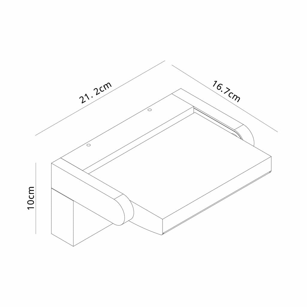 M8470 Cooper Outdoor LED Wall Lamp Adjustable White