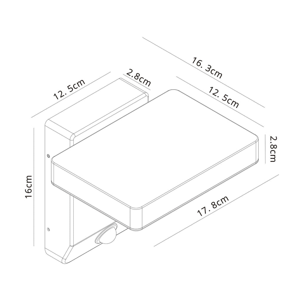 M8476 Cooper Outdoor LED Motion Sensor Wall Lamp White