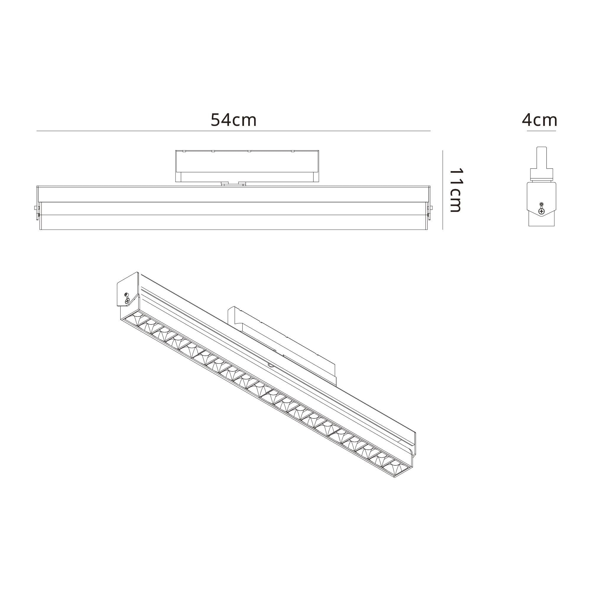 M8360 Creta LED Linear Track Light Black