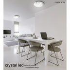 M5090 Cristal LED Flush Light 28cm Round 12W LED 4000K Polished Chrome / Cristal