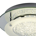 M5090 Cristal LED Flush Light 28cm Round 12W LED 4000K Polished Chrome / Cristal