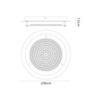 M5091 Cristal LED Flush Light 36cm Round 18W LED 4000K Polished Chrome / Cristal