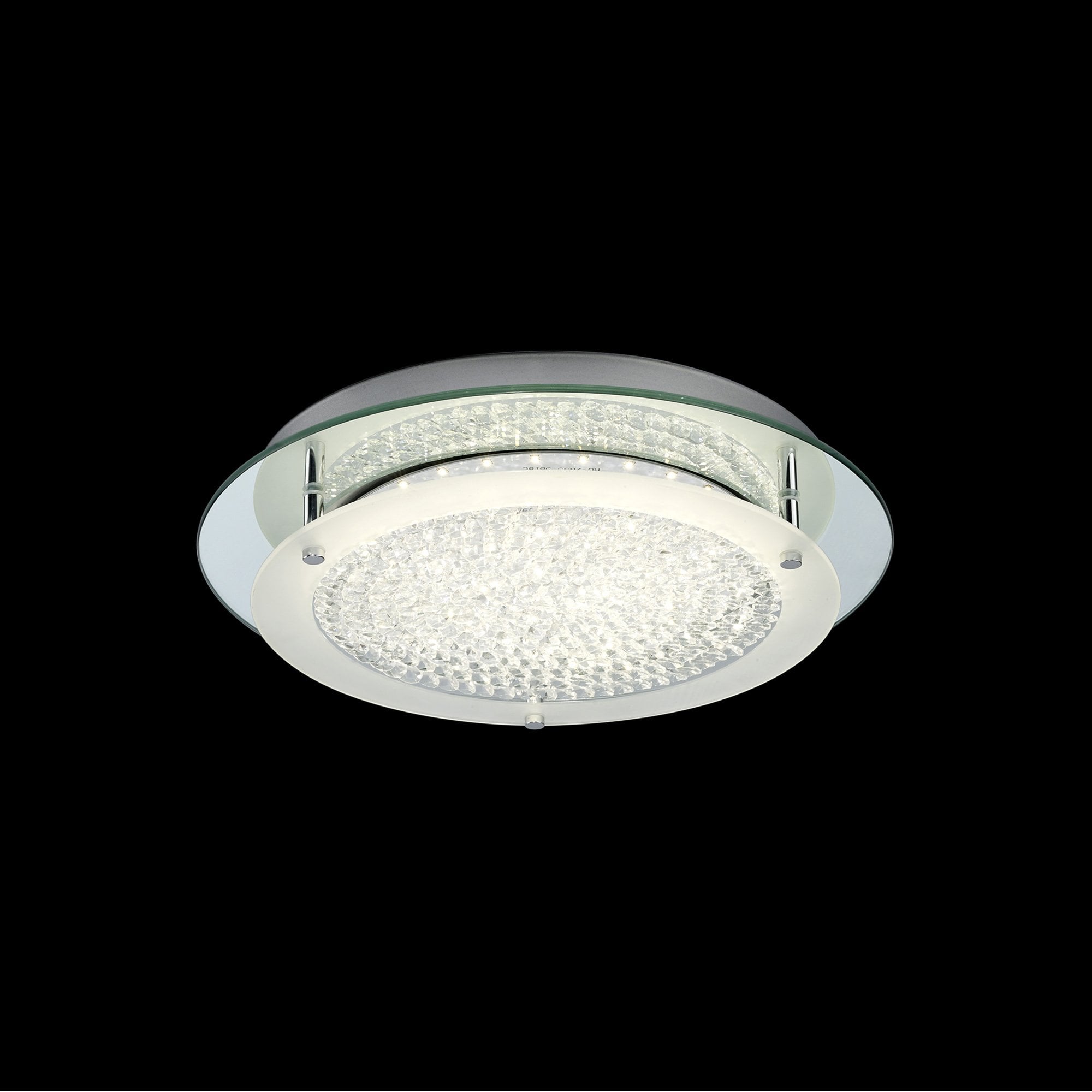 M5091 Cristal LED Flush Light 36cm Round 18W LED 4000K Polished Chrome / Cristal