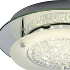M5091 Cristal LED Flush Light 36cm Round 18W LED 4000K Polished Chrome / Cristal