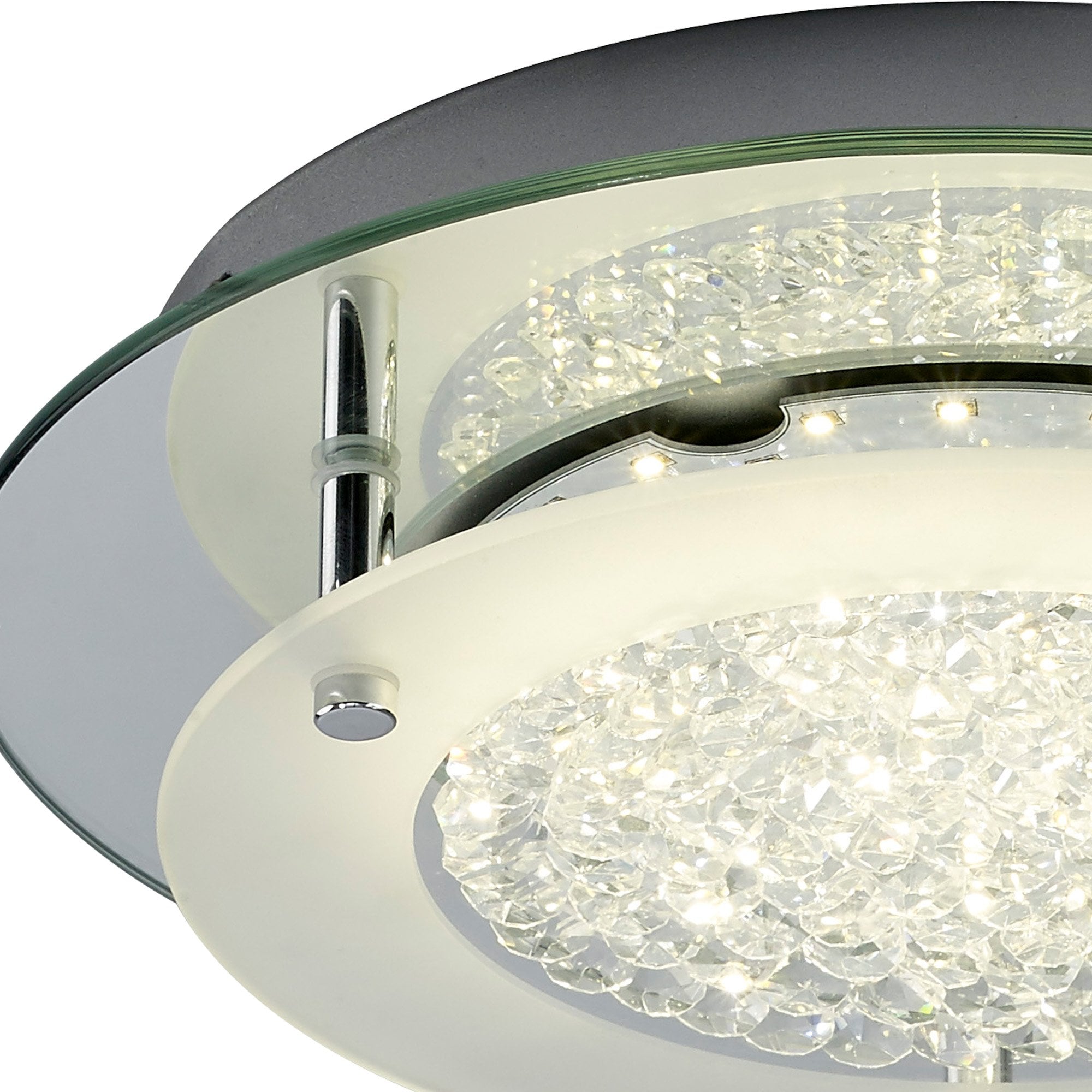 M5091 Cristal LED Flush Light 36cm Round 18W LED 4000K Polished Chrome / Cristal