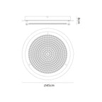 M5092 Cristal LED Flush Light 45cm Round 21W LED 4000K Polished Chrome / Cristal