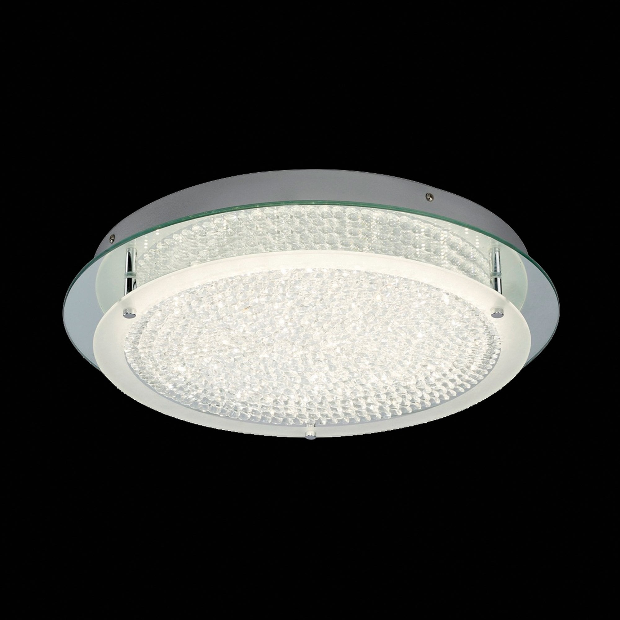 M5092 Cristal LED Flush Light 45cm Round 21W LED 4000K Polished Chrome / Cristal