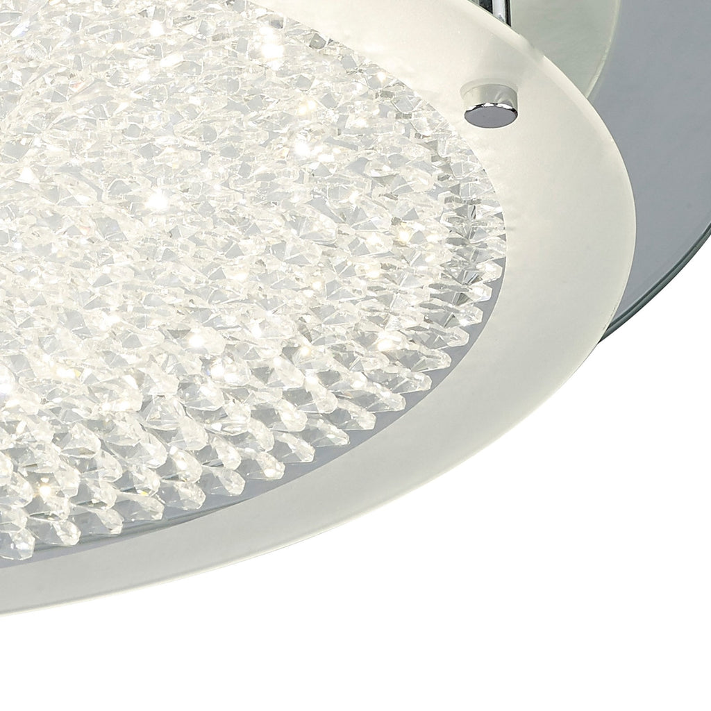 M5092 Cristal LED Flush Light 45cm Round 21W LED 4000K Polished Chrome / Cristal