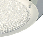 M5092 Cristal LED Flush Light 45cm Round 21W LED 4000K Polished Chrome / Cristal