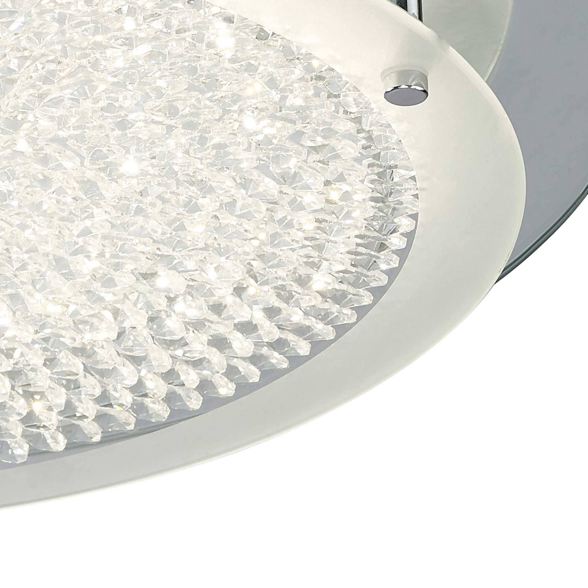 M5092 Cristal LED Flush Light 45cm Round 21W LED 4000K Polished Chrome / Cristal