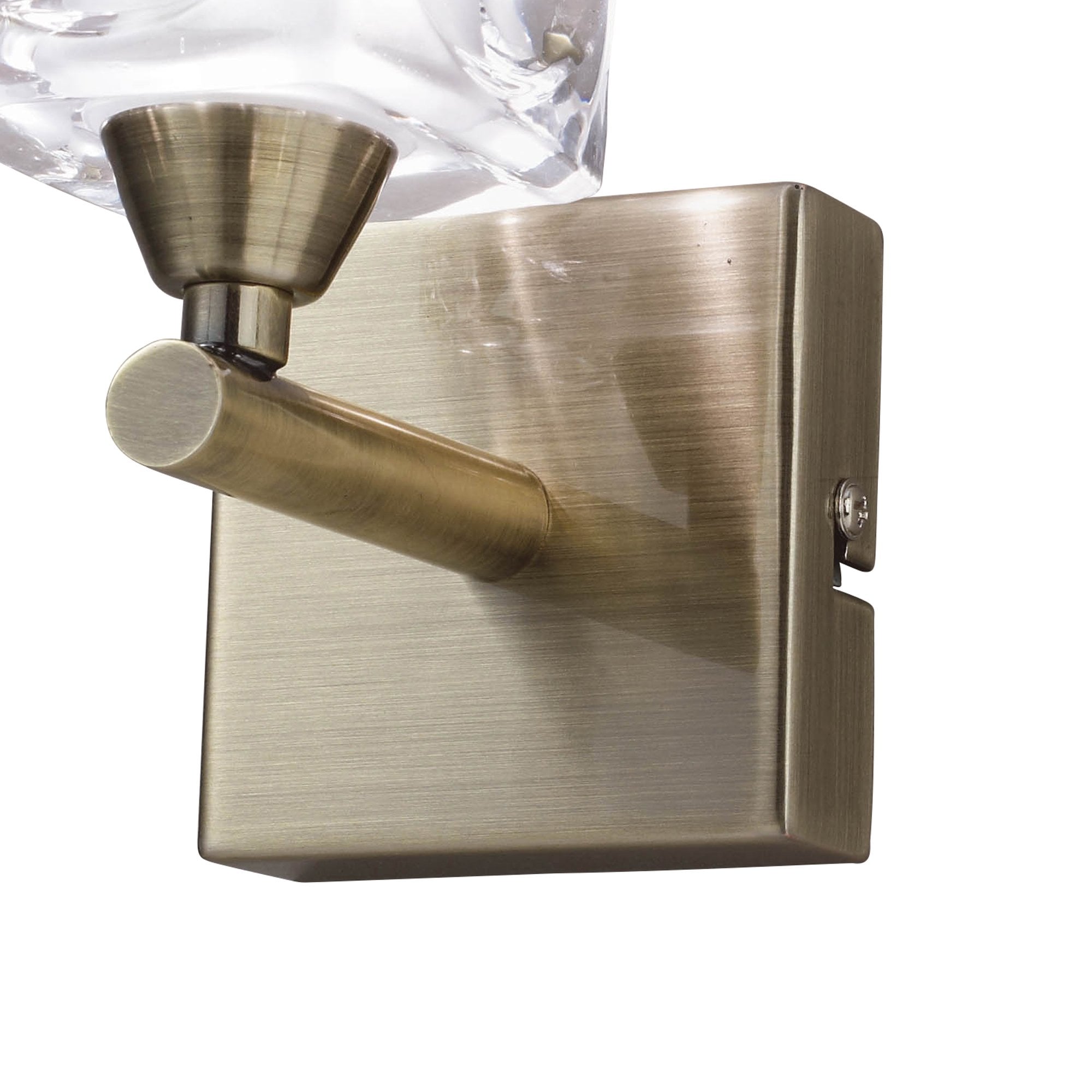 M2363AB/FR Cuadrax Wall 1 Light G9 Antique Brass/Frosted Glass (0992)
