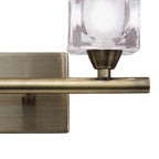 M2364AB/FR Cuadrax Wall 2 Light G9 Antique Brass/Frosted Glass (0993)