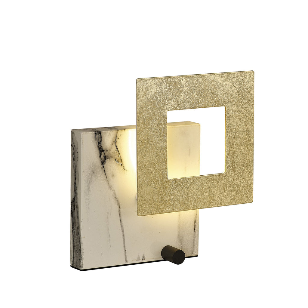 M8519 Dalia 25cm LED Table Lamp Gold/Marble White