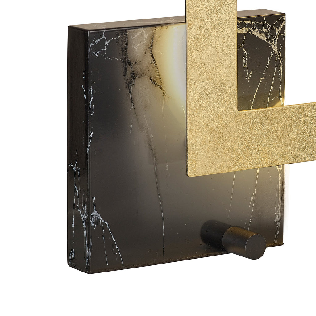 M8520 Dalia 25cm LED Table Lamp Gold/Marble Black