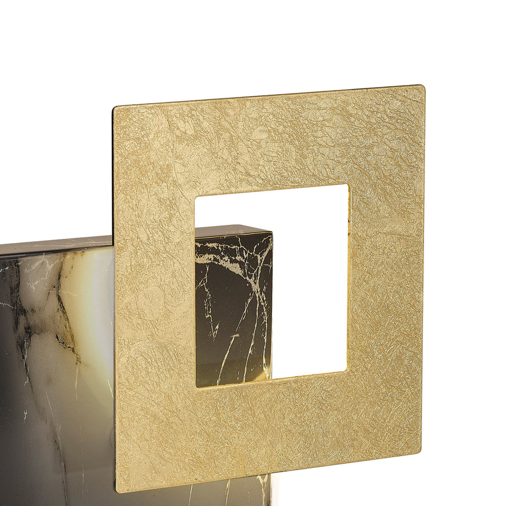 M8520 Dalia 25cm LED Table Lamp Gold/Marble Black
