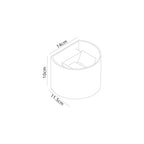 M8603 Davos Outdoor Round LED Wall Lamp Dimmable Sand White