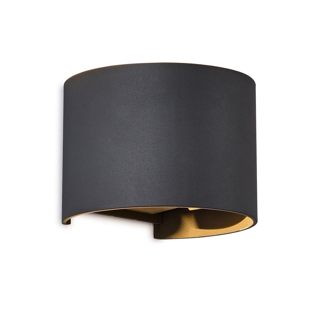 M8604 Davos Outdoor Round LED Wall Lamp Dimmable Anthracite