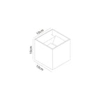 M8600 Davos Outdoor Square LED Wall Lamp Dimmable Sand White