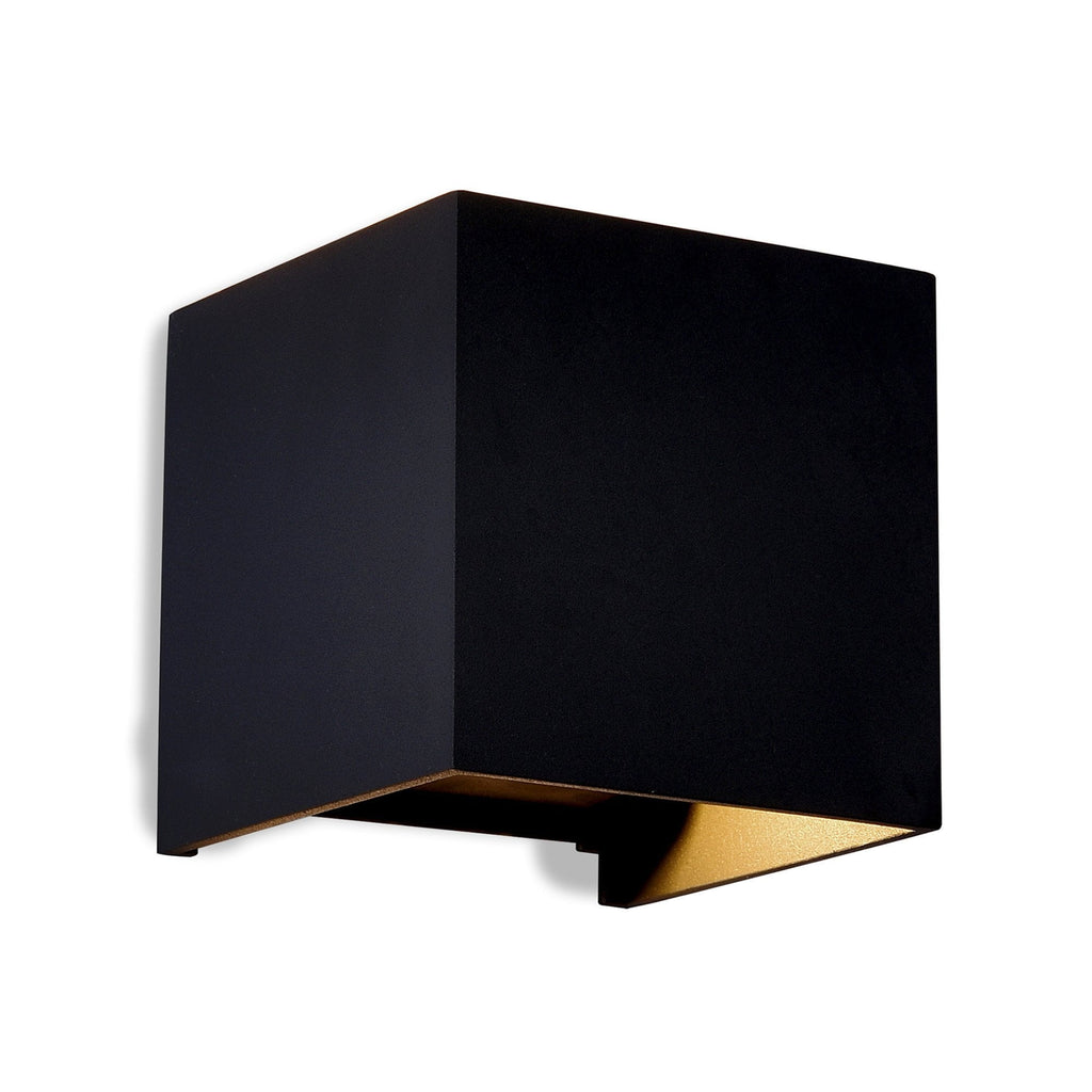 M8601 Davos Outdoor Square LED Wall Lamp Dimmable Sand Black