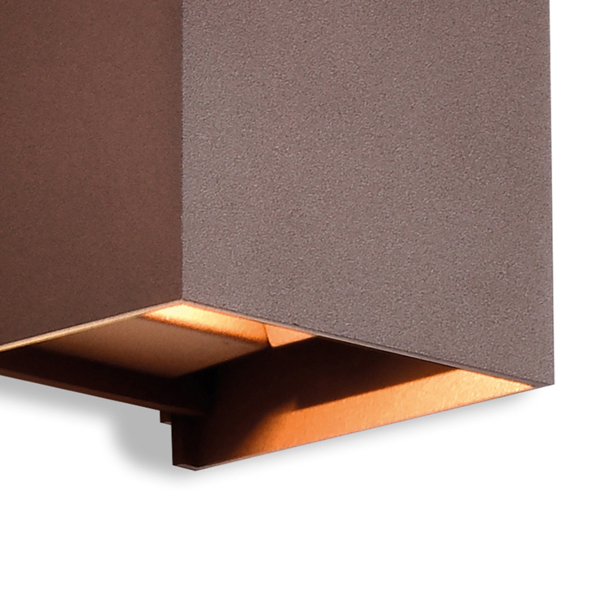 M8602 Davos Outdoor Square LED Wall Lamp Dimmable Rust Brown