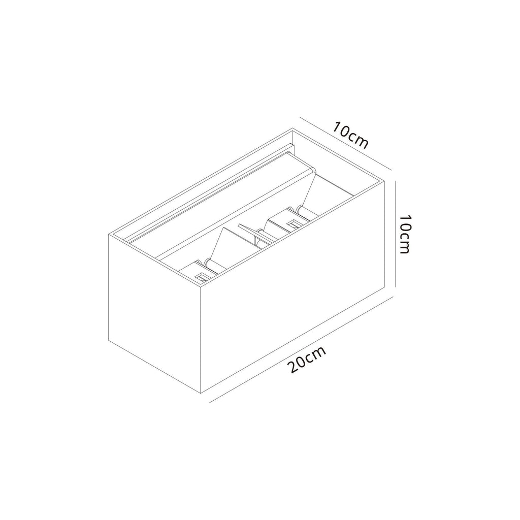 M8605 Davos Outdoor Rectangle LED Wall Lamp Dimmable Anthracite