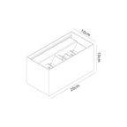 M8605 Davos Outdoor Rectangle LED Wall Lamp Dimmable Anthracite