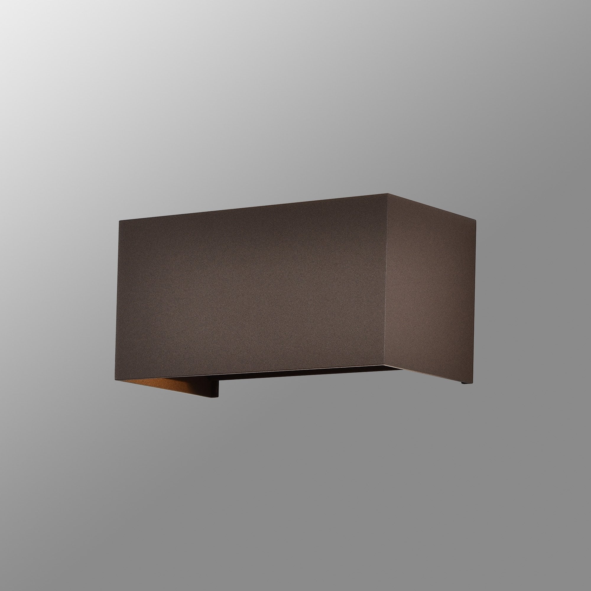 M8608 Davos Outdoor Rectangle LED Wall Lamp Dimmable Rust Brown