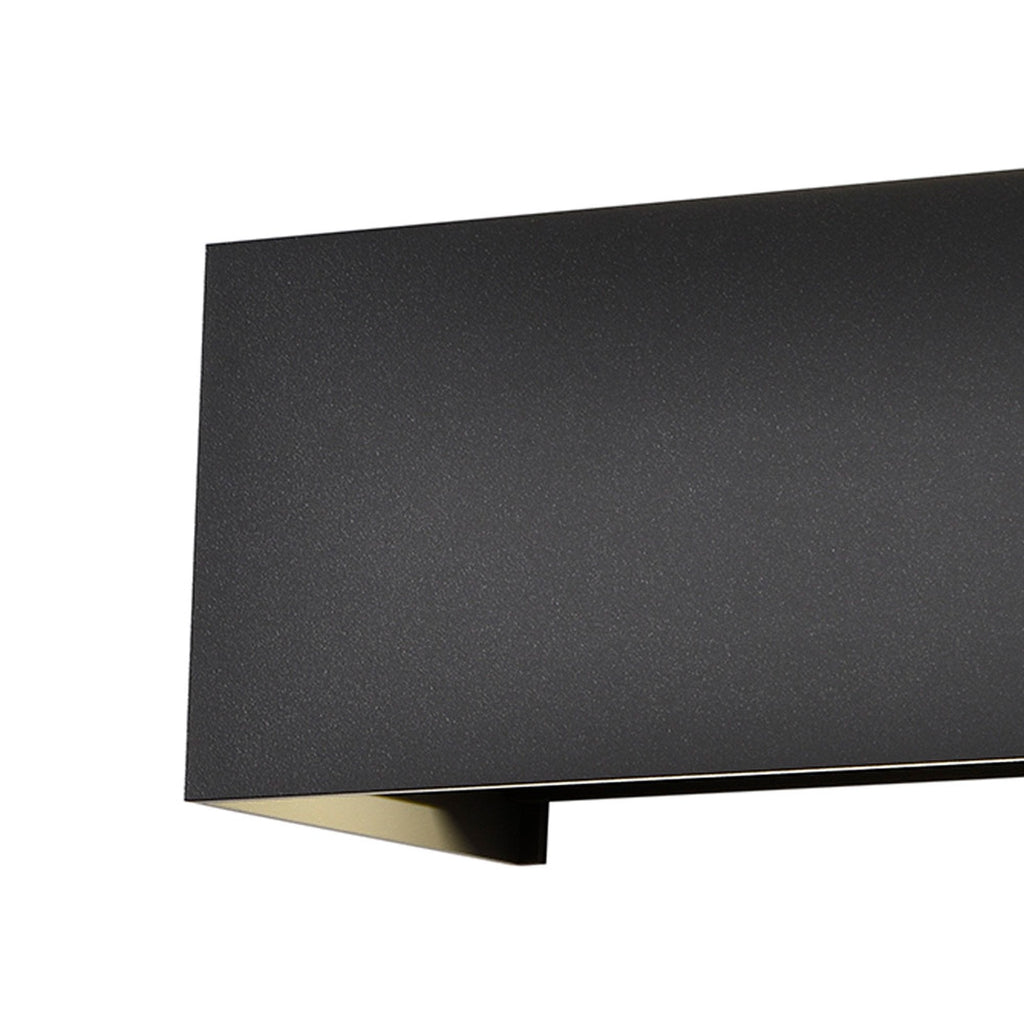 M8607 Davos Outdoor Rectangle LED Wall Lamp Dimmable Sand Black