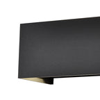 M8607 Davos Outdoor Rectangle LED Wall Lamp Dimmable Sand Black