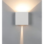 M8610 Davos Outdoor XL Square LED Wall Lamp Dimmable Sand White