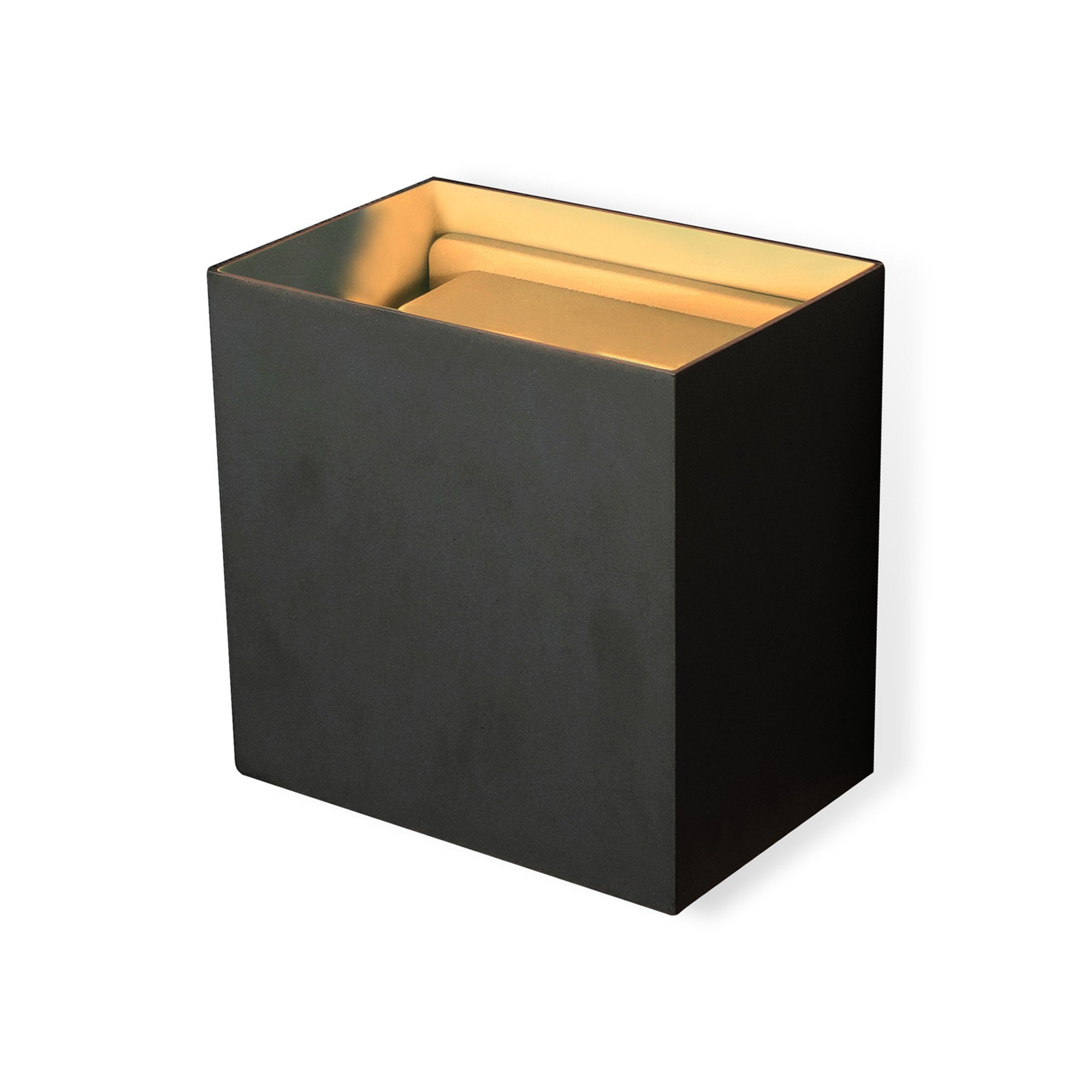 M8611 Davos Outdoor XL Square LED Wall Lamp Dimmable Sand Black