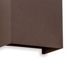 M8612 Davos Outdoor XL Square LED Wall Lamp Dimmable Rust Brown