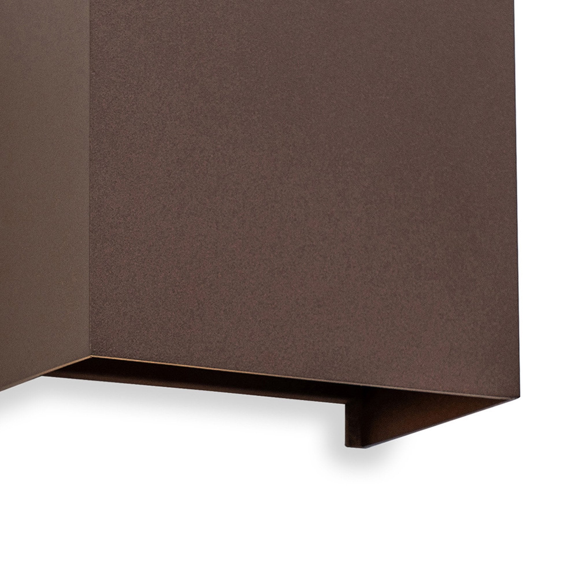 M8612 Davos Outdoor XL Square LED Wall Lamp Dimmable Rust Brown