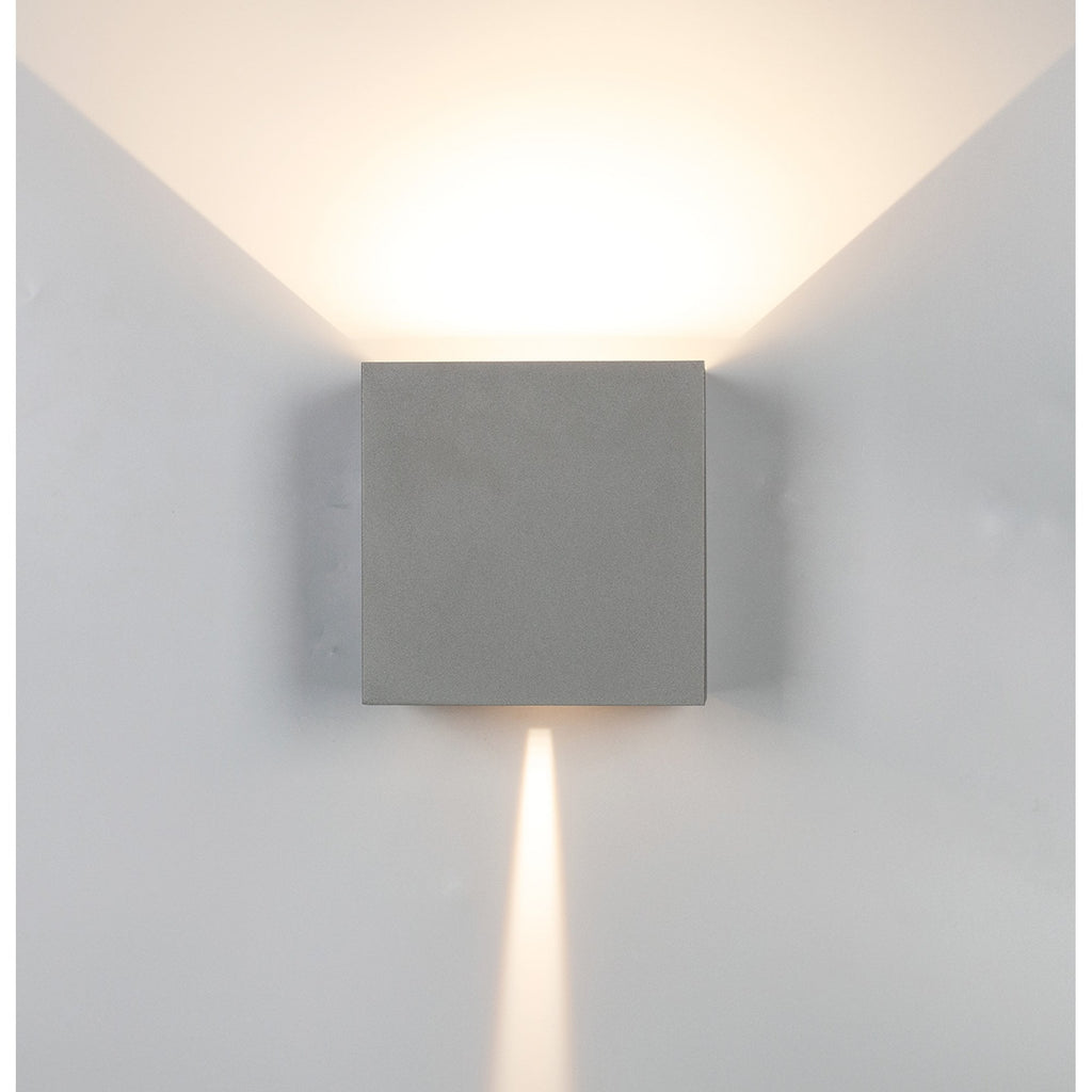 M8609 Davos Outdoor XL Square LED Wall Lamp Dimmable Anthracite