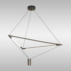 M8531 Electra Large LED Pendant Black / Black Chrome / White Acrylic