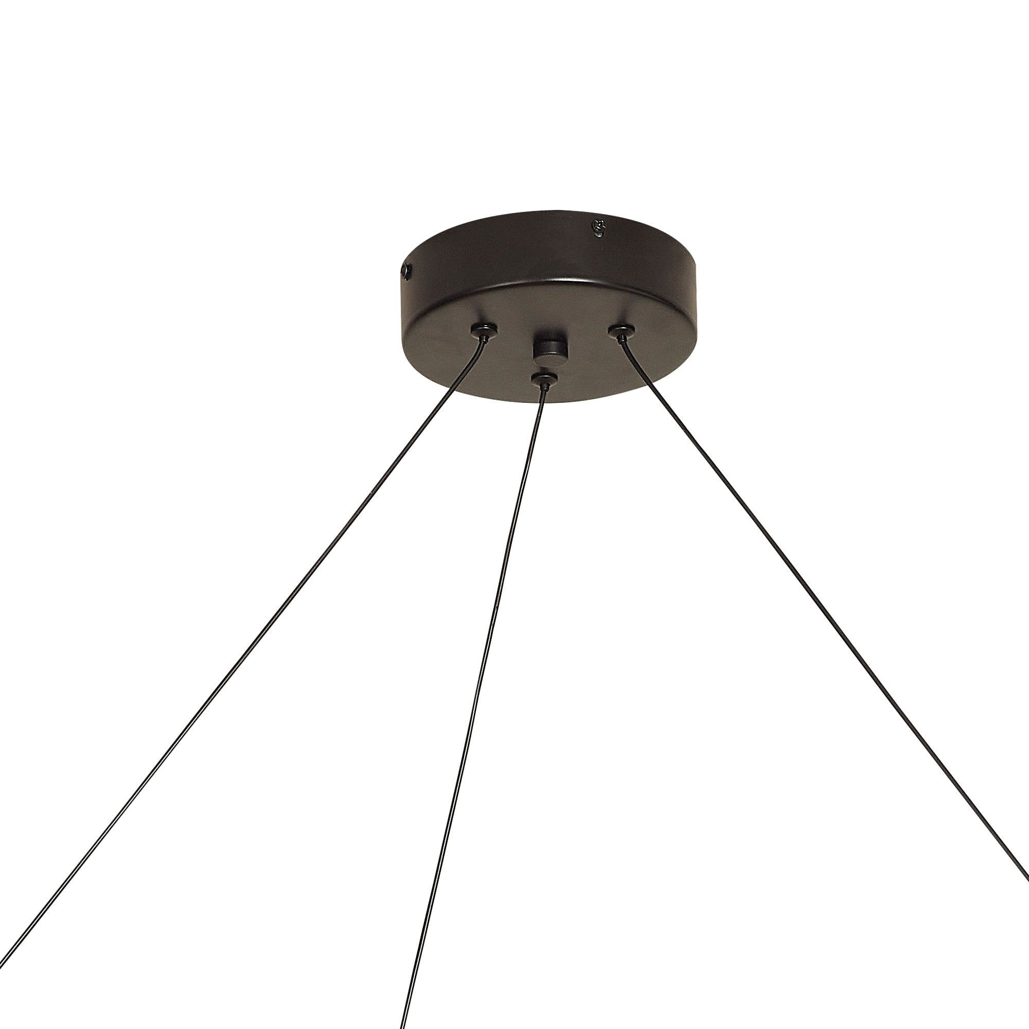 M8531 Electra Large LED Pendant Black / Black Chrome / White Acrylic