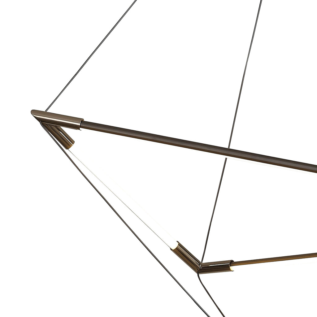 M8531 Electra Large LED Pendant Black / Black Chrome / White Acrylic
