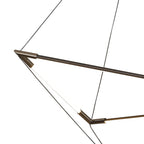 M8531 Electra Large LED Pendant Black / Black Chrome / White Acrylic