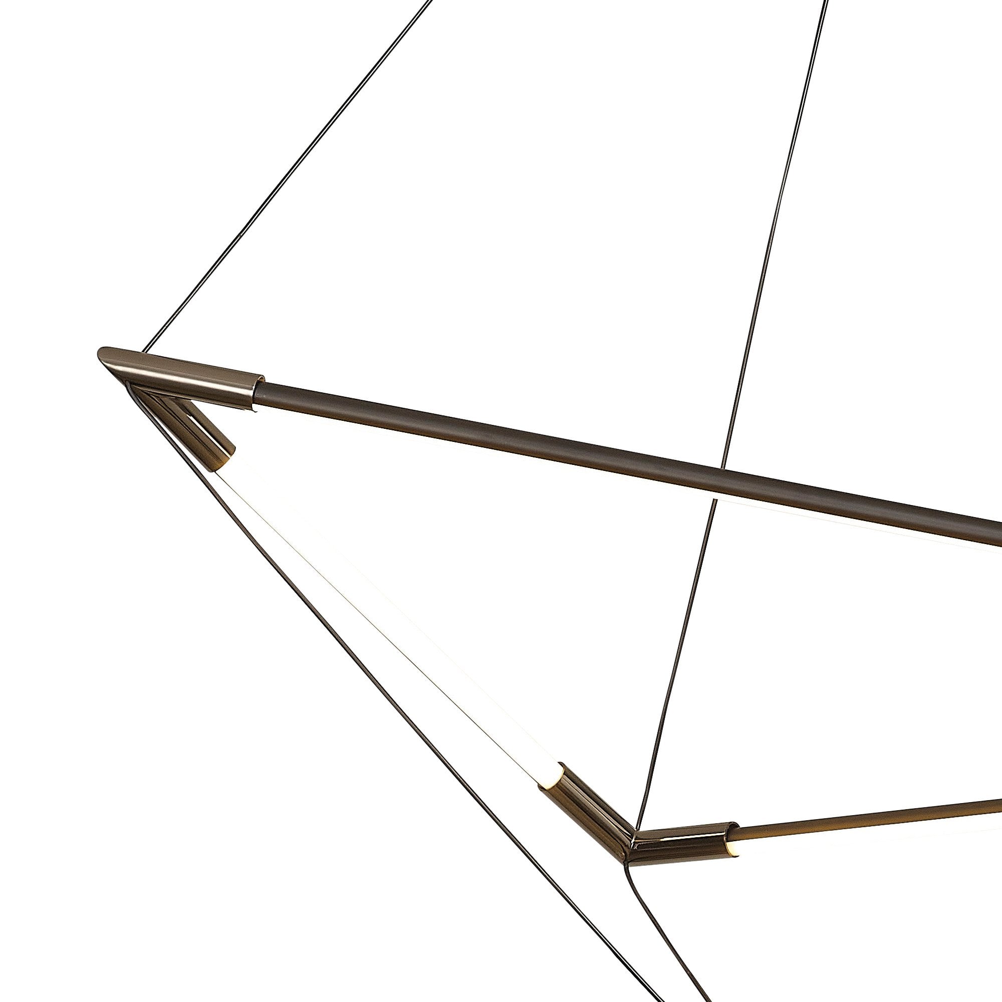 M8531 Electra Large LED Pendant Black / Black Chrome / White Acrylic