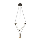 M8533 Electra Small LED Pendant Black / Black Chrome / White Acrylic