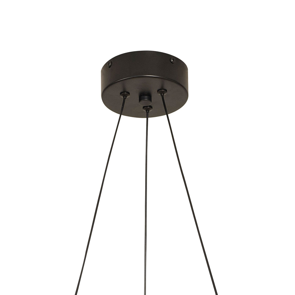 M8533 Electra Small LED Pendant Black / Black Chrome / White Acrylic