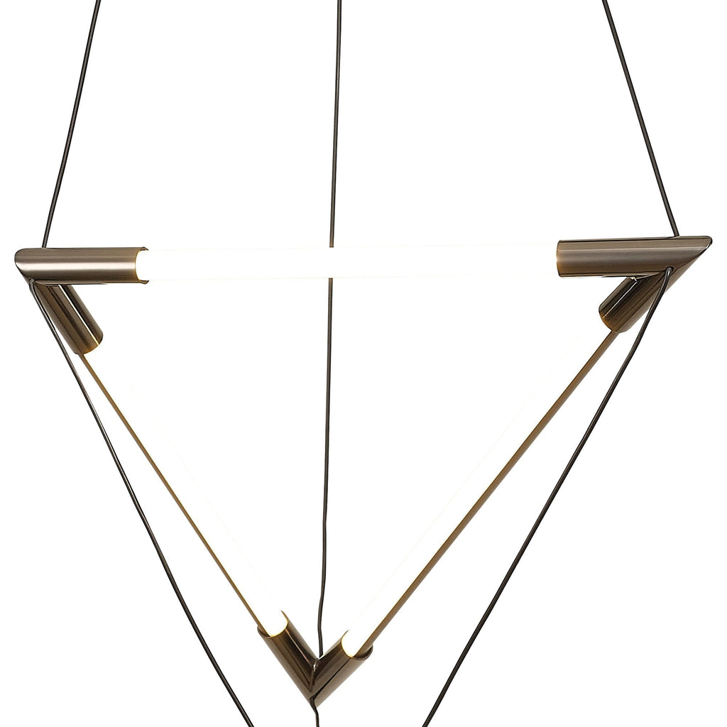 M8533 Electra Small LED Pendant Black / Black Chrome / White Acrylic