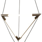 M8533 Electra Small LED Pendant Black / Black Chrome / White Acrylic