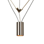 M8533 Electra Small LED Pendant Black / Black Chrome / White Acrylic